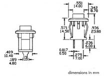 R18-27a push.switch 1p off-(on) black 1a/125v (R1827A/B/125)