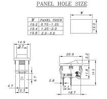 R19-33a non-il. r-sw. 1p/on-off 3a-250v (R1933A)