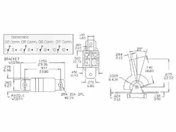 R8401 r.& p. inverseur (p13)4p on-on (8401J3)
