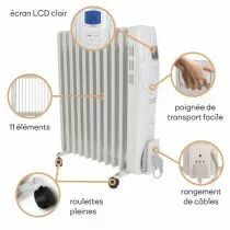 Radiateur &Agrave; Bain D\'Huile - 2500 W - 11 Ailettes - &Eacute;cran Lcd (TC78011LCD)