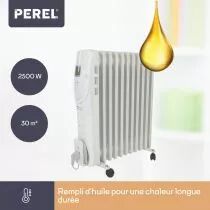 Radiateur &Agrave; Bain D\'Huile - 2500 W - 11 Ailettes - &Eacute;cran Lcd (TC78011LCD)