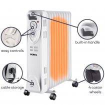 RADIATEUR BAIN D\'HUILE - 2000 W - 9 ÉLÉMENTS (TC78009N)