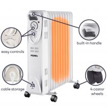 RADIATEUR BAIN D\'HUILE - 2500 W - 11 ÉLÉMENTS (TC78011N)