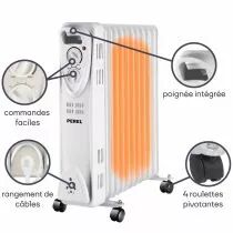 RADIATEUR BAIN D\'HUILE - 2500 W - 11 &Eacute;L&Eacute;MENTS (TC78011N)
