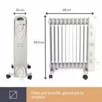 RADIATEUR BAIN D\'HUILE - 2500 W - 11 &Eacute;L&Eacute;MENTS (TC78011N)