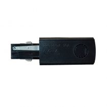 RAIL 3A CONNECT TRIPHASE ALIM ET FIN NOIR DROIT 230V (82233)