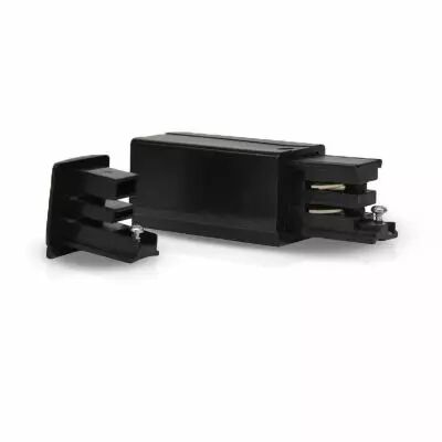 RAIL 3A CONNECT TRIPHASE ALIM ET FIN NOIR GAUCHE 230V (8223)