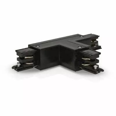 RAIL 3A CONNECT TRIPHASE FORME T NOIR DROIT CIRCUIT INTERIEUR 230V (100776)