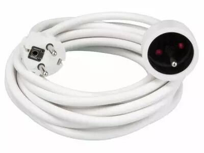 Rallonge 5m - terre fran�aise - 3g1.5mm� - blanc (EC05)