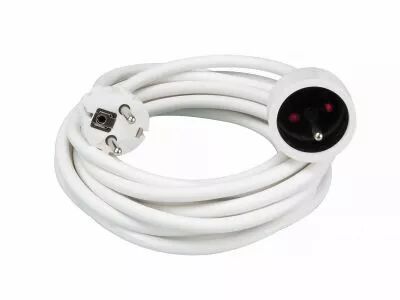 Rallonge 5m - terre fran�aise - 3g1.5mm� - blanc (EC05)