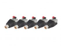 RCA FEMELLE VERS CONNEXION À RESSORT À 2 BROCHES - 5 pcs  (CV048)