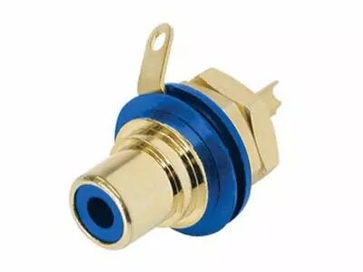 Rean - embase phono (rca) - contacts dor�s - bleu (NYS367-6)