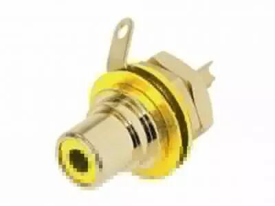 Rean - embase phono (rca) - contacts dor�s - jaune (NYS367-4)