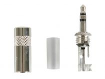 Rean - fiche 3.5mm à 3 points, corps métallique avec collier de câble à sertir (NYS231)