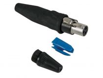 Rean tiny - connecteur femelle, 3 pôles, noir, contacts dorés (RT3FC-B)