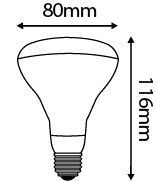 Réflecteur LED 10W E27 2700K 750lm  180° (167187)