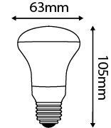 Réflecteur LED 8W E27 3000K 550lm  180° (167185)