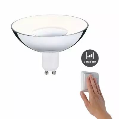 R�flecteur LED Argent/Blanc GU10 4,9W 230V gradable sur 3niveaux (28792)