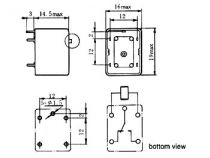 Relais miniature 125vca/3a 1 x repos-travail 12vcc (hg4098) (VR3SM121C)