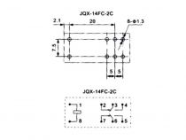 Relais vertical 5a/30vcc-220vca 2 x repos-travail 6vcc (VR5V062CN)