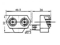 Repartiteur coax 2 voies, 1x male / 2 x femelle 9.5mm (CV013)