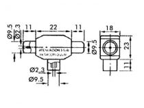 Repartiteur coaxial tv, 2 x male vers femelle (CV012)