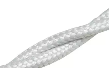 Rouleau 50 mts c�ble tress� en coton Blanc Garby 2x1,5 mm�