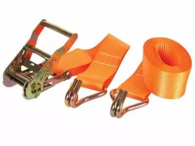 Sangle d arrimage avec tendeur � cliquet + crochets - max. 1000kg - 4.5m x 50mm (ARAT3)