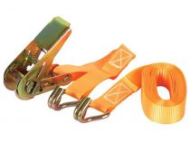 Sangle darrimage avec tendeur à cliquet + crochets - max. 500kg - 4.5m x 25mm (ARAT4)