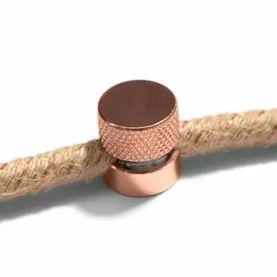 Sar� - Fixation murale, passe-c�ble en m�tal pour c�ble textile - 2 pi�ces - Cuivre