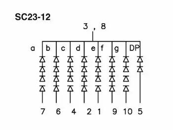 Sc23-12ywa displ. 57mm jaune 3.6mcd c.c. (SC23-12YWA)