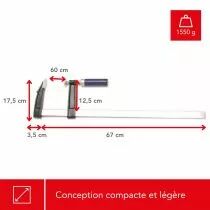 Serre-joint 600x120mm (3935-60)