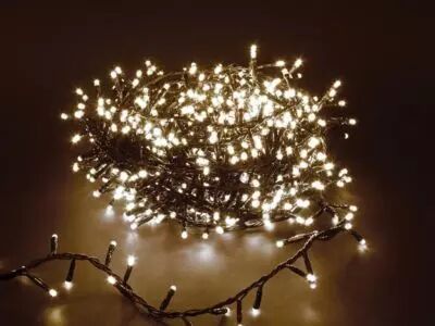 Shimmerlight LED - 16 m - 740 lampes blanc chaud - fil vert - modulateur - 24 V (SHM-LED-16-740-24V-UW)