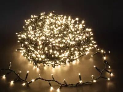 Shimmerlight LED - 34 m - 1500 lampes blanc chaud - fil vert - modulateur - 24 V (SHM-LED-34-1500-24V-UW)