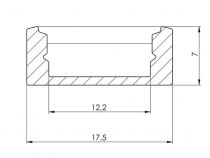 SLIMLINE 7 mm - PROFILÉ EN ALUMINIUM POUR RUBAN LED - ARGENT - 2 m (AL-SL7-2)