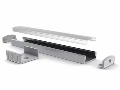 SLIMLINE LARGEUR 20 mm - PROFIL� EN ALUMINIUM POUR RUBAN LED - ALUMINIUM ANODIS� - ARGENT - 2 m (AL-SLW8-2)