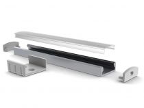 SLIMLINE LARGEUR 20 mm - PROFILÉ EN ALUMINIUM POUR RUBAN LED - ALUMINIUM ANODISÉ - ARGENT - 2 m (AL-SLW8-2)