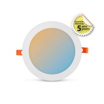 SLIMY CCT DOWNLIGHT DIAM 190MM 15W 3K/4K/6K DIM CONNECT ALU 5ANS (77677)