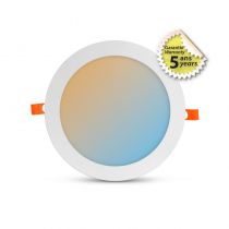 SLIMY CCT DOWNLIGHT DIAM 240MM 18W 3K/4K/6K DIM CONNECT ALU 5ANS (77678)