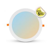 SLIMY CCT DOWNLIGHT DIAM 300MM 24W 3K/4K/6K DIM CONNECT ALU 5ANS (77679)