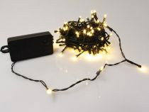 Smart Light LED - 10 m - 100 lampes blanc chaud - fil vert - modulateur - piles non fournies (SML-LED-10-UW)