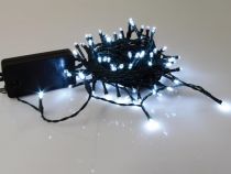 Smart Light LED - 10 m - 100 lampes blanches - fil vert - modulateur - piles non fournies (SML-LED-10-W)