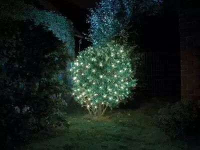 Smart Netlight LED - 1,2 x 1,2 m - 60 lampes blanches - fil vert - modulateur - piles non fournies (SML-LED-1.2X1.2-W)