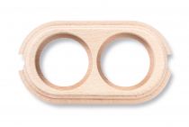 Socle 2 elements verticale avec 2 trous Garby & Dimbler 95x181x22mm Hêtre sans vernis (30842002)