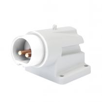 Socle de connecteur en saillie à 90° protégé - 2p 16a 24/42v cc 10 h (GW60472)