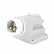 Socle de connecteur en saillie à 90° protégé - 2p 32a 24/42v cc 10 h (GW60481)