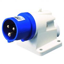 Socle de connecteur en saillie à 90° protégé - 2p+t 16a 230v 6h (GW60404)