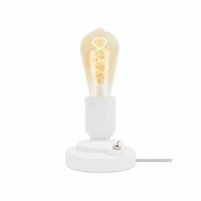 Socle de lampe E27 c�ramique blanc