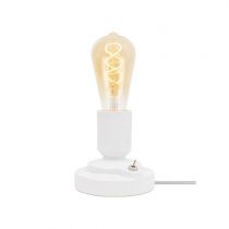 Socle de lampe E27 céramique blanc