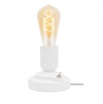 Socle de lampe E27 céramique blanc